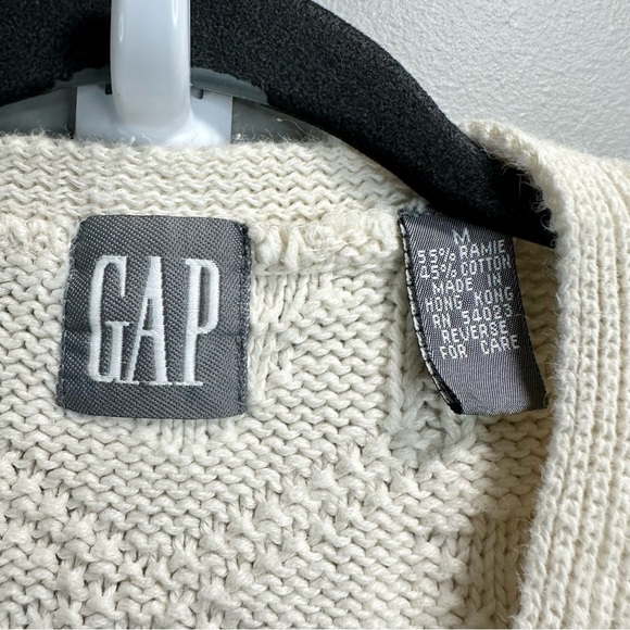 Vintage GAP Heavy Cable Knit Cardigan Sweater - Picture 5 of 5